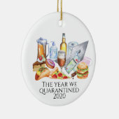 Das Jahr, in dem wir 2020 Covid Fast Food Beer iso Keramik Ornament (Rechts)