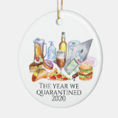 Das Jahr, in dem wir 2020 Covid Fast Food Beer iso Keramik Ornament (Links)