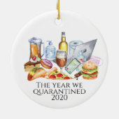 Das Jahr, in dem wir 2020 Covid Fast Food Beer iso Keramik Ornament (Hinten)