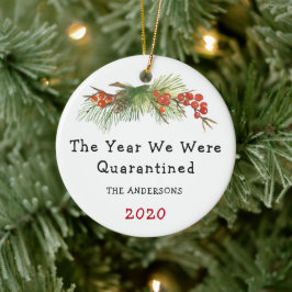 Das Jahr, in dem wir 2020 in Quarantäne waren Keramik Ornament