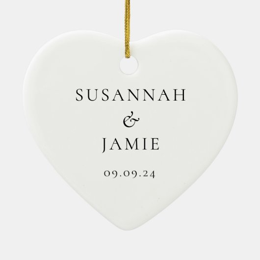 Das Jahr, in dem wir das Verheiratete Foto-Overlay Keramik Ornament (Hinten)