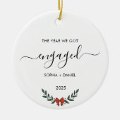 Das Jahr, in dem wir Minimalistische Weihnachten V Keramik Ornament (Vorne)