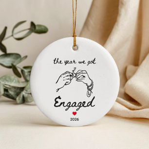 Das Jahr, in dem wir uns verlobten Weihnachten Keramik Ornament