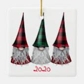 Das Jahr, in dem wir Zuhause Gnomes Ornament Bleib (Rückseite)