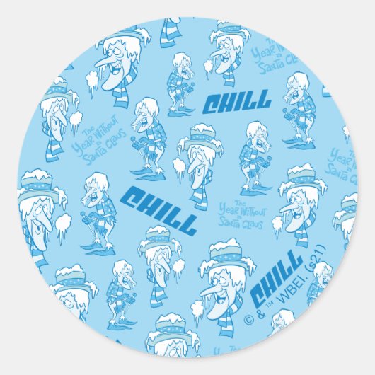 DAS JAHR OHNE EIN SANTA CLAUS™ Schneemesser Muster Runder Aufkleber (Vorderseite)