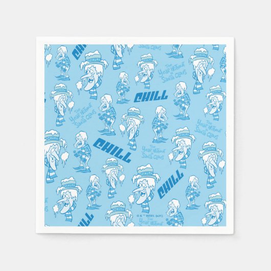 DAS JAHR OHNE EIN SANTA CLAUS™ Schneemesser Muster Serviette (Vorderseite)