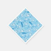 DAS JAHR OHNE EIN SANTA CLAUS™ Schneemesser Muster Serviette (Ecke)