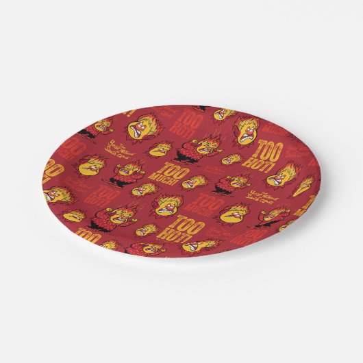 DAS JAHR OHNE EIN SANTA CLAUS™ Wärmestrahlmuster Pappteller (Schrägansicht)