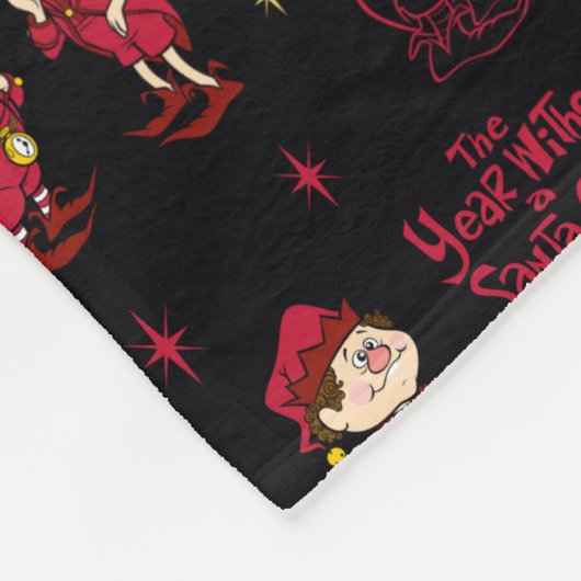 DAS JAHR OHNE SANTA CLAUS™ | Elf Muster Fleecedecke (Ecke)