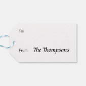 DAS JAHR OHNE SANTA CLAUS™ | Elf Muster Geschenkanhänger (Rückseite Horizontal)