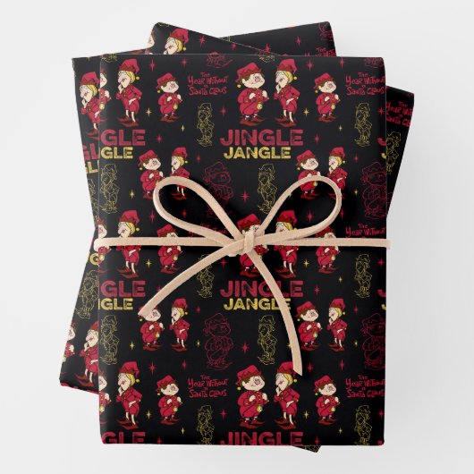 DAS JAHR OHNE SANTA CLAUS™ | Elf Muster Geschenkpapier Set (Beispiel)