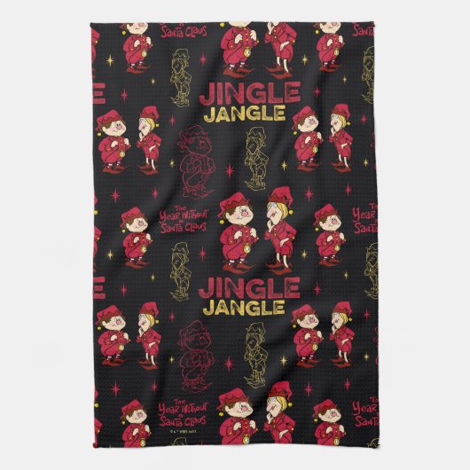 DAS JAHR OHNE SANTA CLAUS™ | Elf Muster Geschirrtuch (Vertikal)
