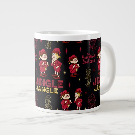 DAS JAHR OHNE SANTA CLAUS™ | Elf Muster Jumbo-Tasse (Vorderseite Rechts)