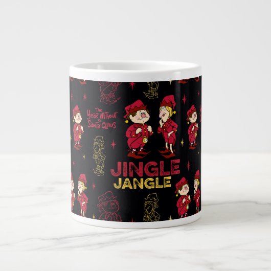DAS JAHR OHNE SANTA CLAUS™ | Elf Muster Jumbo-Tasse (Vorderseite)