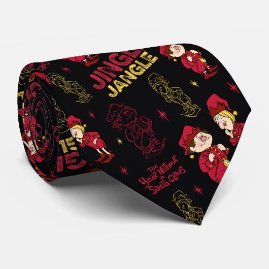 DAS JAHR OHNE SANTA CLAUS™ | Elf Muster Krawatte (Gerollt)