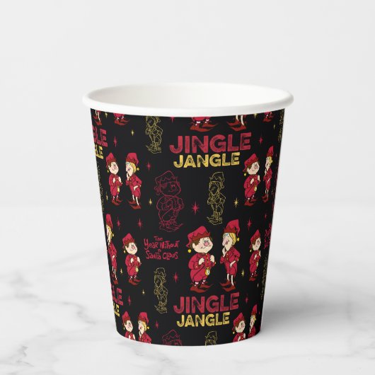 DAS JAHR OHNE SANTA CLAUS™ | Elf Muster Pappbecher (Rückseite)