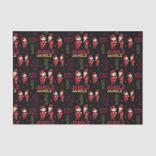 DAS JAHR OHNE SANTA CLAUS™ | Elf Muster Seidenpapier (Vorderseite)
