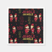 DAS JAHR OHNE SANTA CLAUS™ | Elf Muster Serviette (Vorderseite)