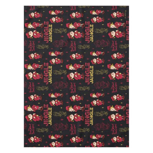 DAS JAHR OHNE SANTA CLAUS™ | Elf Muster Tischdecke (Vorderseite)