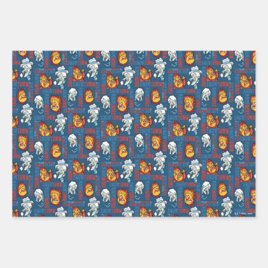 DAS JAHR OHNE SANTA CLAUS™ Snowtown Showdown Geschenkpapier Set (Vorderseite)