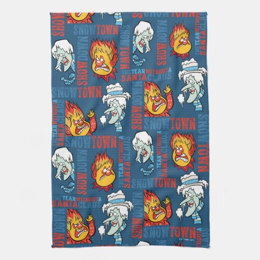 DAS JAHR OHNE SANTA CLAUS™ Snowtown Showdown Geschirrtuch (Vertikal)
