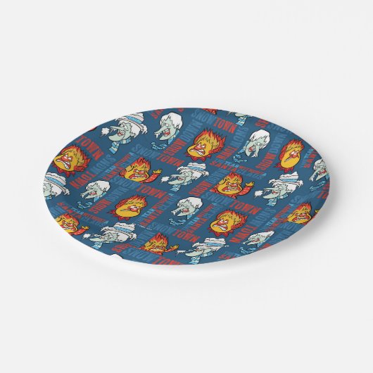 DAS JAHR OHNE SANTA CLAUS™ Snowtown Showdown Pappteller (Schrägansicht)