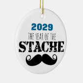 Das Jahr T\the Stache Mustache Keramik Ornament (Rechts)