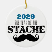 Das Jahr T\the Stache Mustache Keramik Ornament (Vorne)