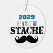 Das Jahr T\the Stache Mustache Keramik Ornament (Links)