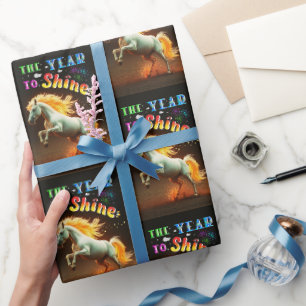 Das Jahr zum Strahlen Geschenkpapier