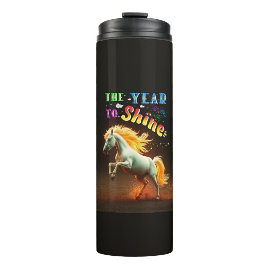 Das Jahr zum Strahlen Thermosbecher (Vorderseite)