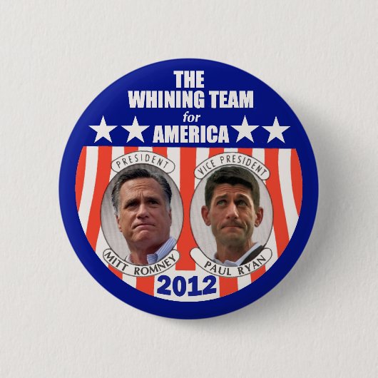 Das jammernde Team für Amerika: Romney u. Ryan Button (Vorderseite)