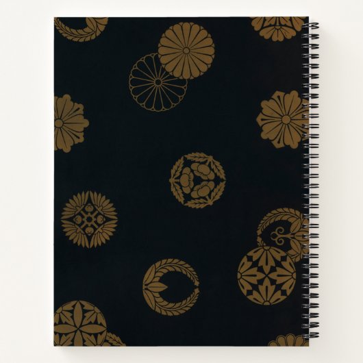 Das japanische Design des Black and Gold Bullet Jo Notizblock (Rückseite)