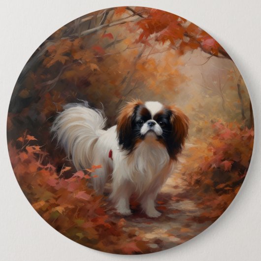 Das japanische Kinn im Herbst Inspiriere Button (Vorderseite)