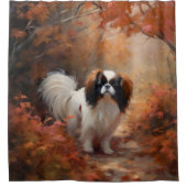 Das japanische Kinn im Herbst Inspiriere Duschvorhang (Vorderseite)