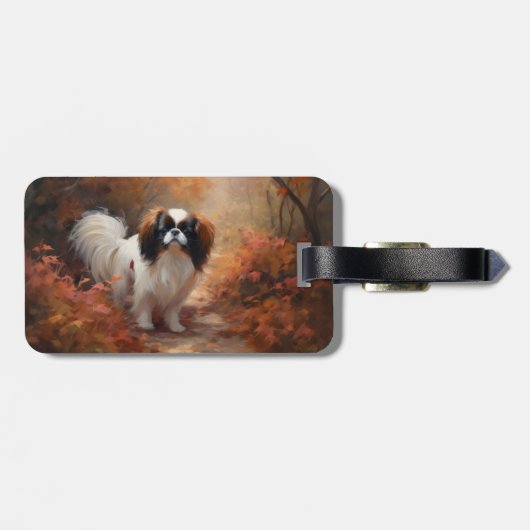 Das japanische Kinn im Herbst Inspiriere Gepäckanhänger (Rückseite horizontal)