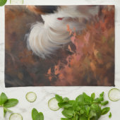 Das japanische Kinn im Herbst Inspiriere Geschirrtuch (Gefaltet)