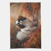 Das japanische Kinn im Herbst Inspiriere Geschirrtuch (Vertikal)