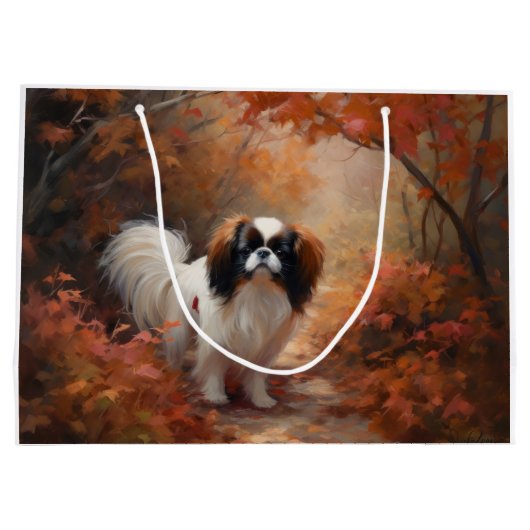 Das japanische Kinn im Herbst Inspiriere Große Geschenktüte (Rückseite)