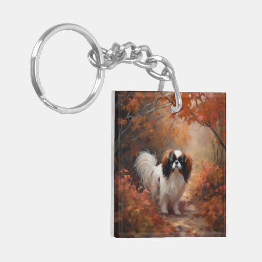 Das japanische Kinn im Herbst Inspiriere Schlüsselanhänger (Vorderseite links)