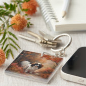 Das japanische Kinn im Herbst Inspiriere Schlüsselanhänger (Vorderseite rechts)