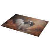 Das japanische Kinn im Herbst Inspiriere Schneidebrett (Ecke)