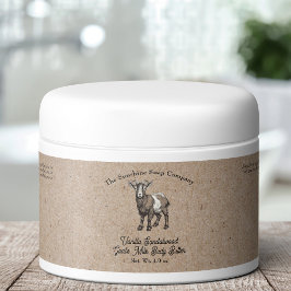 Das JAR-Label von Kraft Paper Style Goat's Milk Co Wasserflaschenetikett