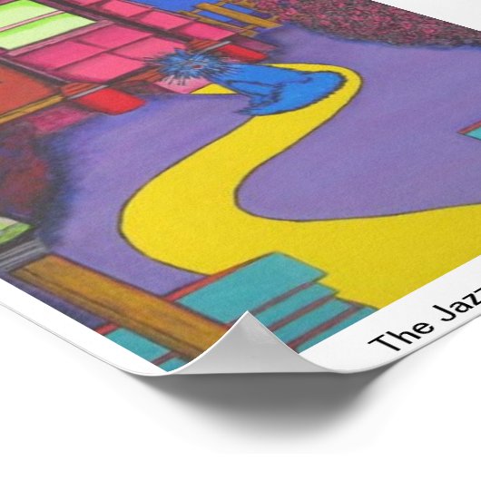 Das Jazz Cat Poster - von Dave Carpenter (Ecke)