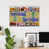 Das Jazzfestival "Die Nachbarschaft Abstrakt" Poster (Heimbüro)