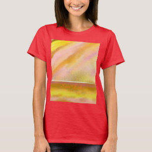 Das Jersey-T - Shirt Sun See-Kunst-Gelb der Frauen