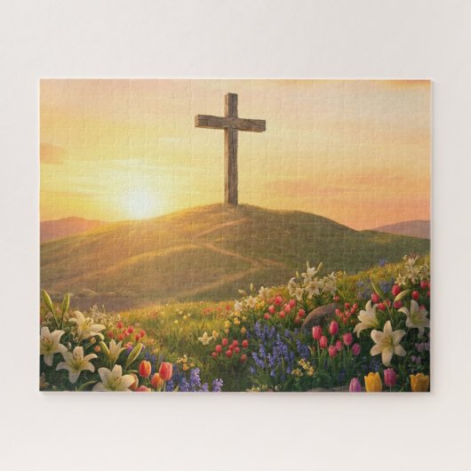 Das Jesuskreuz Osterrätsel Puzzle (Horizontal)