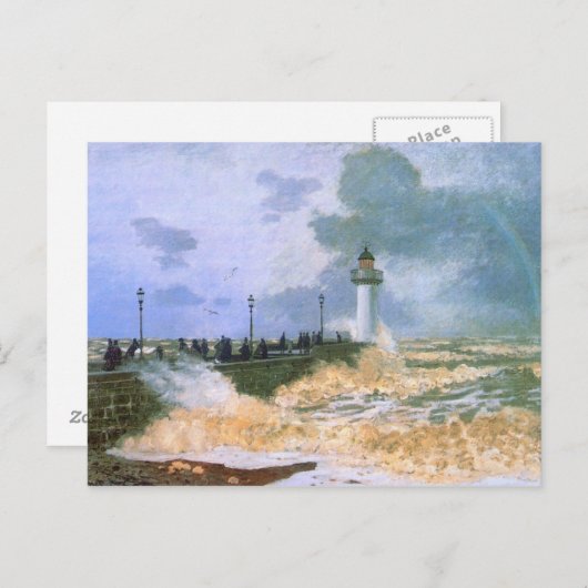 Das Jetty in Le Havre - Claude Monet Postkarte (Vorne/Hinten)