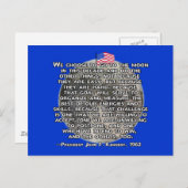 Das JFK-Zitat, das Menschen zum Mond geschickt hat Postkarte (Vorne/Hinten)