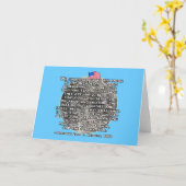 Das JFK Zitat, das Menschen zum Mond schickte Karte (Gelbe Blume)